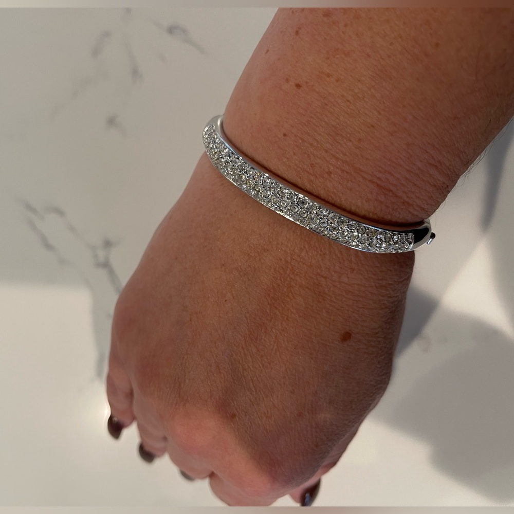 Swarovski Silver Crystal Bangle